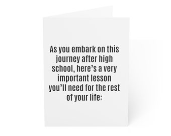 Graduation Card, Grad Gift, Funny Grad Card, Graduation Greeting Card