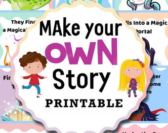 Kit imprimible "Crea tu propia historia" para niños: Crea tu propia aventura / Kit de cuentos para dormir / Actividad para el aula / Herramientas educativas