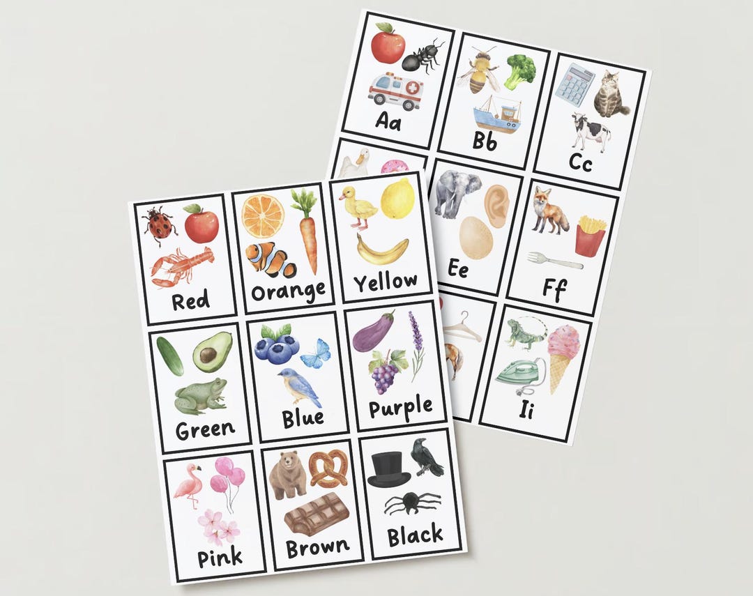 Flashcards for Kids, Printable Educational Flashcards 5 Pages of ...