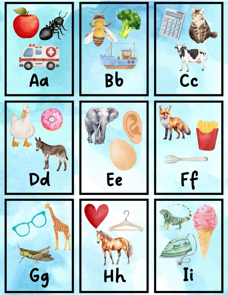 Flashcards for Kids, Printable Educational Flashcards - 5 Pages of ...