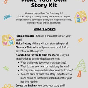 Printable "make Your Own Story" Kit for Kids – Create Your Own ...