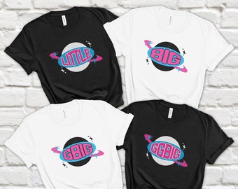 Big Little Reveal Shirt, Y2K Aesthetic Big Little Sorority Shirts, Space Planet Sorority Sister Reveal T-Shirt, Big Little Sorority Gift