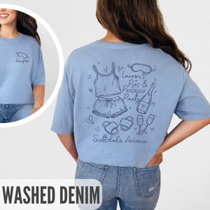 Girls Gone Mild Bachelorette Shirts, Custom PJs & Prosecco Shirt, Personalized Luxury Pajama Party T-Shirt, Girls Trip Birthday Weekend Gift