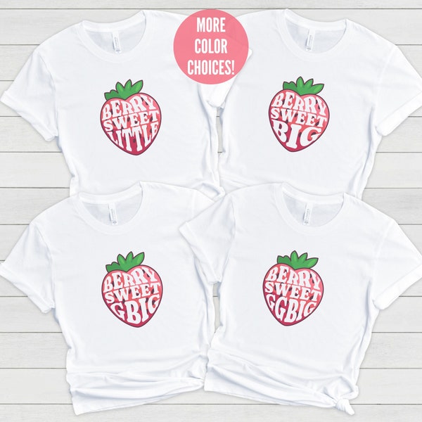 Big Little Reveal Shirt, Strawberry Big Little Sorority Shirts, Berry Sweet Sorority Sister Reveal T-Shirt, Big Little Shirts, Sorority Gift