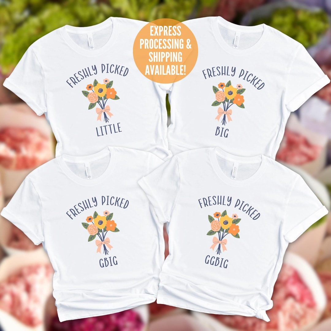 Big Little Reveal Shirt, Freshly Picked Floral Big Little Sorority