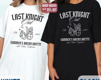 Last Knight Out Bachelorette Shirts, Medieval Bridal Party Tees, Ren Faire Fantasy Bride Shirt