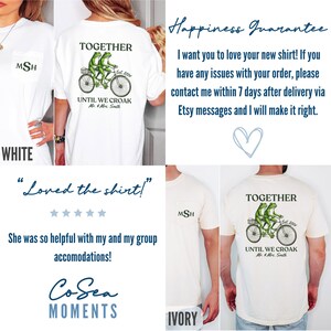 Funny Bride & Groom Shirts, Personalized Frog Couple Honeymoon Shirt, Wedding Gift for Newlyweds, Together Until We Croak bild 7