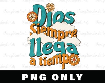 Diseño Cristiano Español PNG - Diseño Religioso - Diseño Cristiano - Español - Diseño de Sublimación PNG Cristiano Vintage - DTF