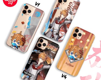 Capa para celular Genshin Impact Childe Tartaglia para iPhone Samsung Android, capa protetora estética