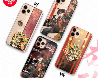 Capa protetora estética para celular Genshin Impact para iPhone, Samsung e Android.