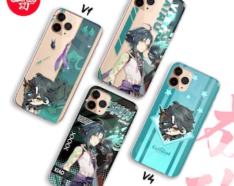 Capa protetora estética Genshin Impact Xiao para iPhone, Samsung e Android.