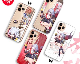 Capa protetora estética para celular Honkai Star Rail com Topázio e Numby para iPhone, Samsung e Android.