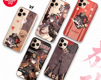 Capa para celular Genshin Impact Hu Tao para iPhone Samsung Android, capa protetora estética