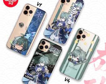 Capa para celular Genshin Impact Lohen para iPhone Samsung Android, capa protetora estética