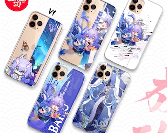 Capa protetora estética para celular Honkai Star Rail Bailu para iPhone, Samsung e Android.