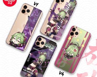 Capa protetora estética Genshin Impact Kuki Shinobu para iPhone, Samsung e Android.