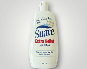 Suave Extra Relief Skin Lotion Rare 10oz Vintage 80s 90s Discontinued Movie Prop