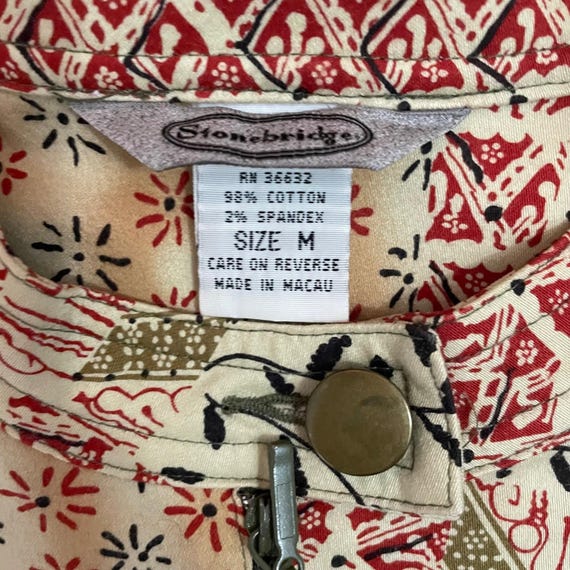 Stonebridge Vintage Jacket Medium Patchwork Zip U… - image 5