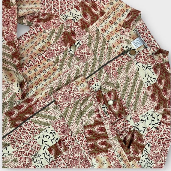 Stonebridge Vintage Jacket Medium Patchwork Zip U… - image 1