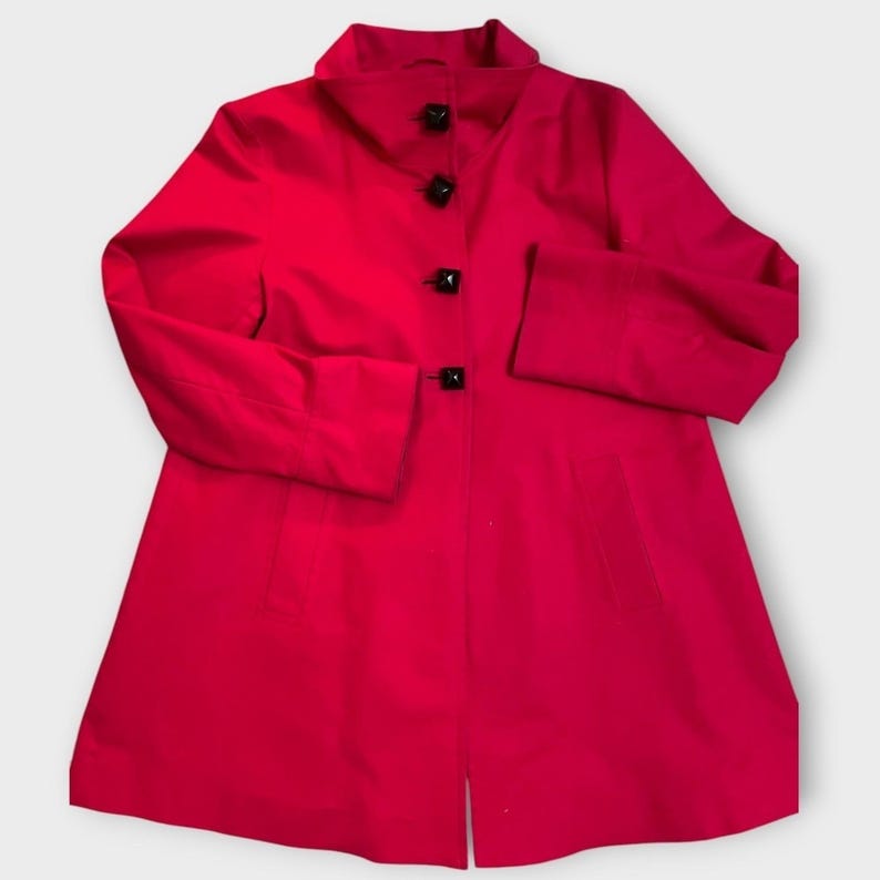 Pendleton George Simonton Swing Coat Women VTG Large Red Mod Elegant Statement image 2
