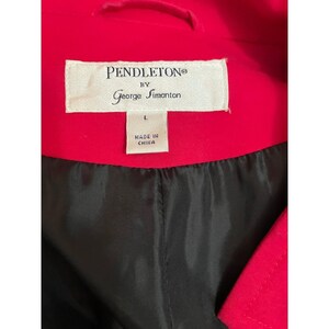 Pendleton George Simonton Swing Coat Women VTG Large Red Mod Elegant Statement image 4