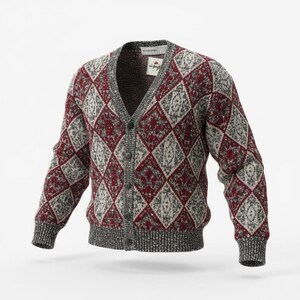 50s 60s McGREGOR Vintage Argyle Cardigan Vintage 60s Mens Argyle
