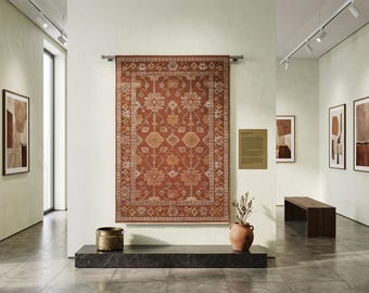 Hand-Knotted Wool Rug • Alfama Terracotta Carpet • Custom Size Rug