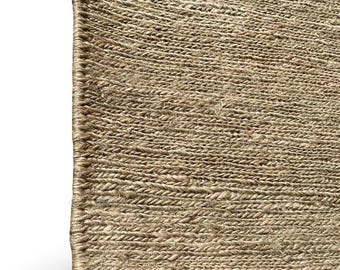 Alfombra de yute hecha a mano de 5x8: Alfombra ecológica natural para sala de estar