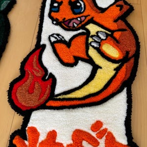 Anime Poke Rug || Japanese Anime Rug|| Tufted Rug || Char Rug