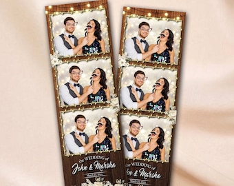 Rustic Wedding Photobooth Template Floral Photobooth Template 2x6 Wedding Photo booth Template photo booth template wedding elegant wedding