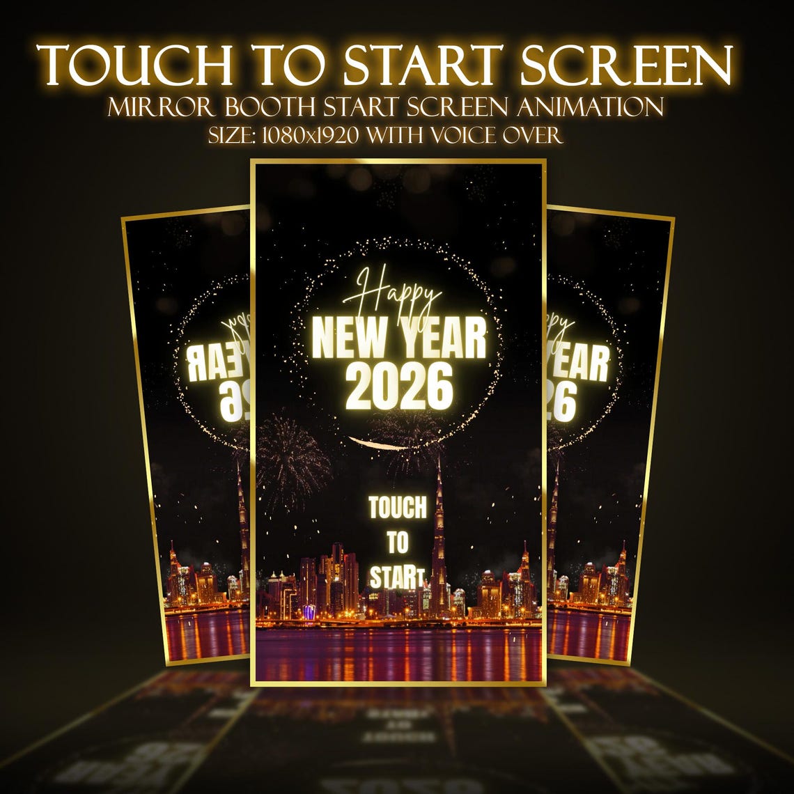 Tap To Start Custom Touch to Start Photobooth Animation Personalized Magic Mirror ...