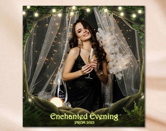 Enchanted Forest 360 Photo Booth Overlay Prom Night 360Booth Overlay Graduation Party PhotoBooth Template Green 360 Video Booth Boomerang