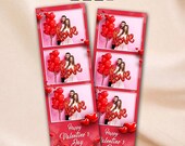 Valentine Party Photobooth Template Happy Valentines Day Photo Booth Template 2x6 Photo Strip Valentine's Day Party Photo Frame Overlay