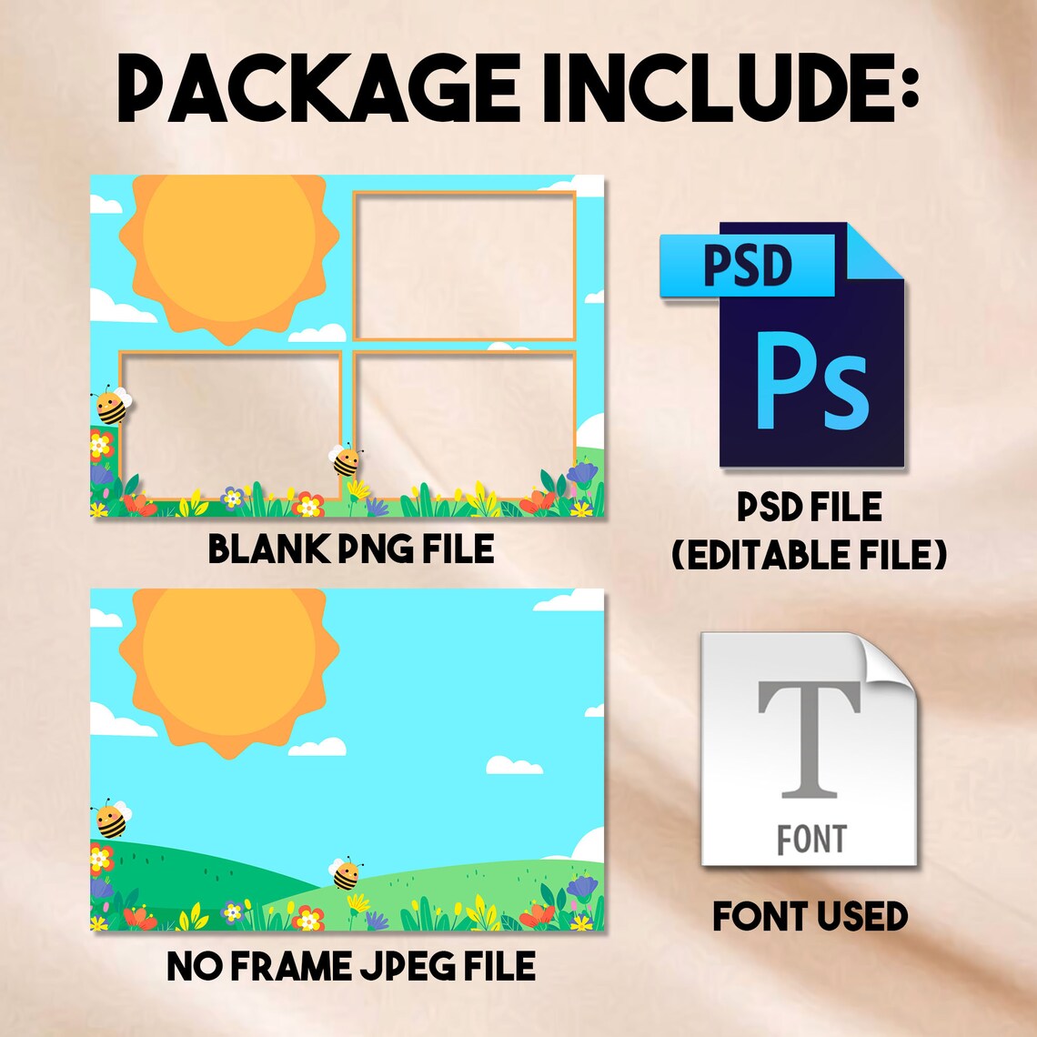 Spring Fling Photobooth Template Spring Party Photo Booth Overlay 4x6 ...