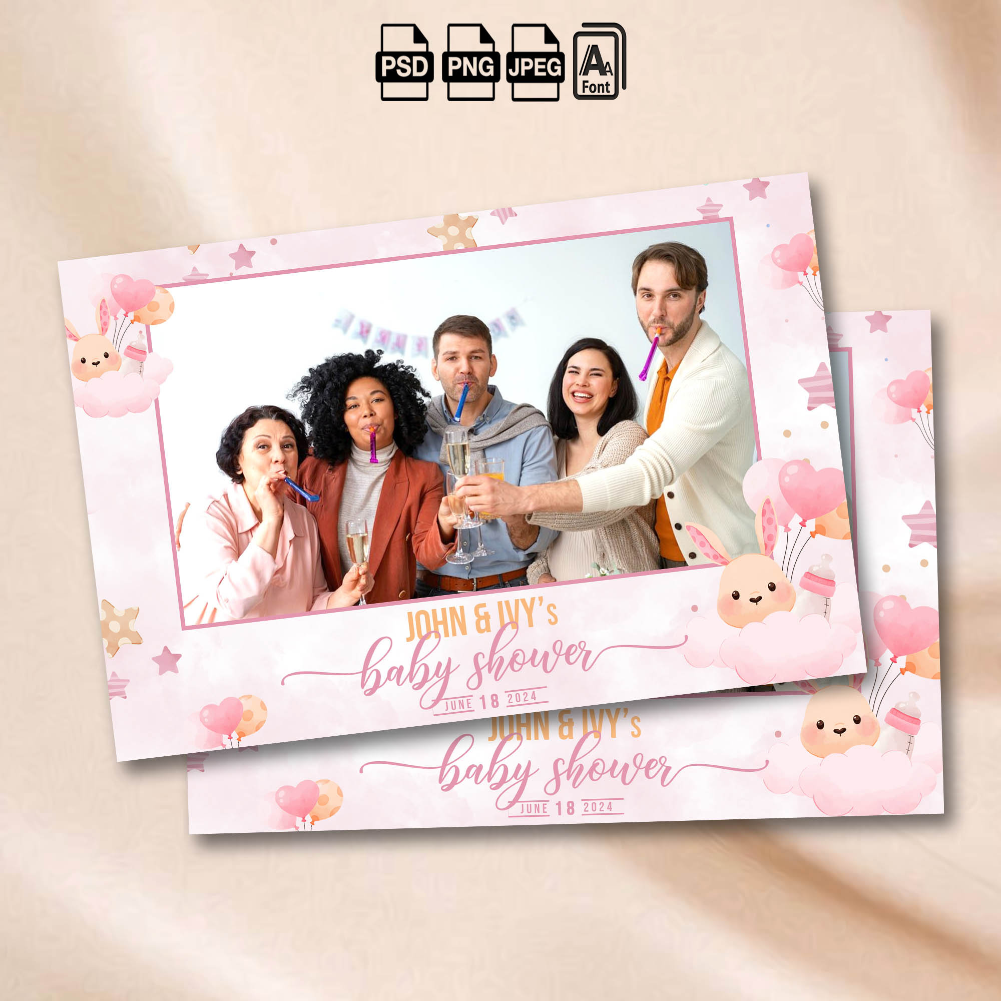 Baby Shower Photobooth Template Babyshower Photo Booth Template 4x6 ...