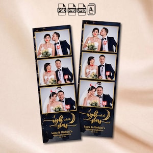 Starry Night Photobooth Template A Night Under the Stars Photo Booth Template Blue and Gold 2x6 Photo Strip Dinner Dance Photo Booth Overlay