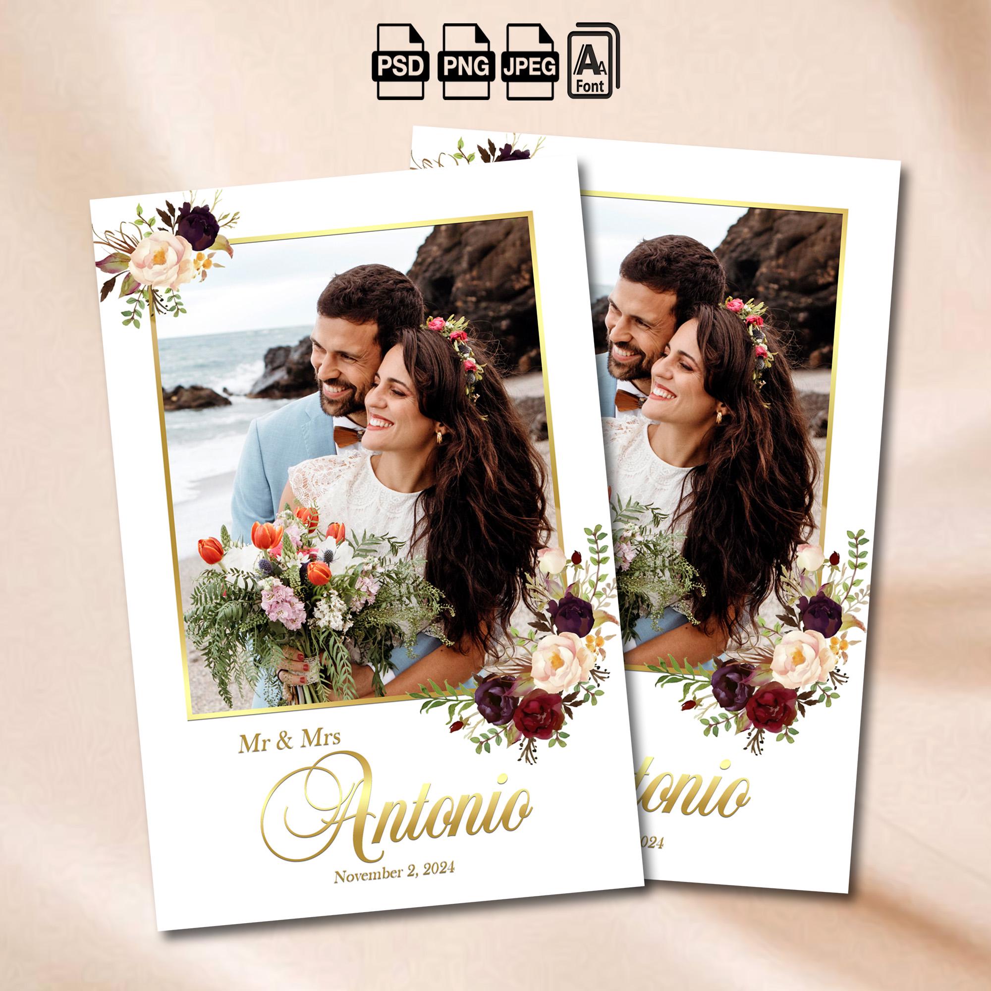 ウェディングフォトブーステンプレート バーガンディフォト