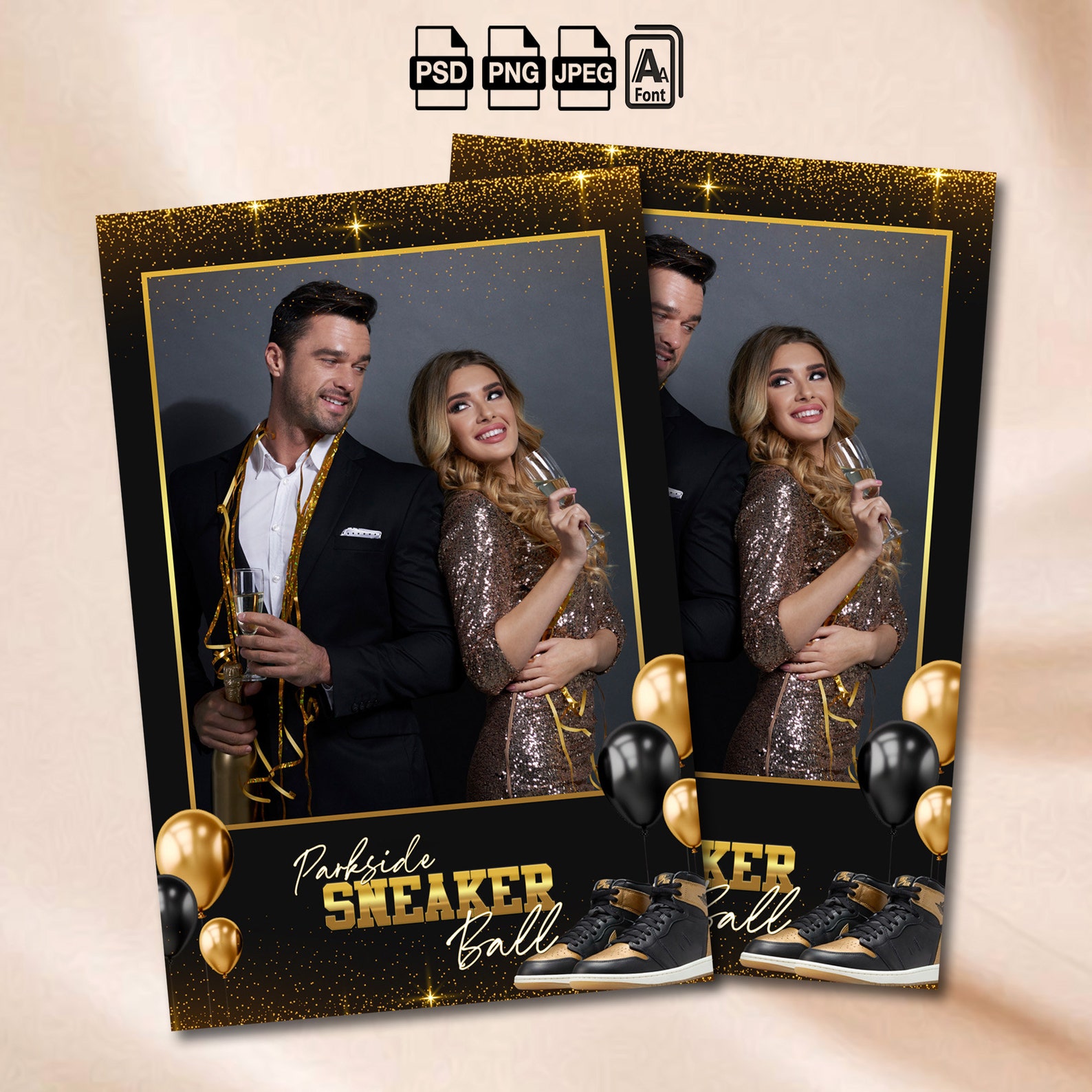 Sneaker Ball Photobooth Template Sneakers Day Party Photo Booth ...