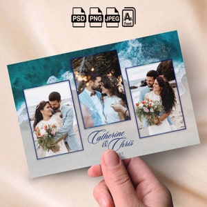 Wedding Photobooth Template Beach Wedding Photo Booth Wedding PhotoBooth Template 4x6 Minimalist Wedding Overlay Elegant Tropical Wedding