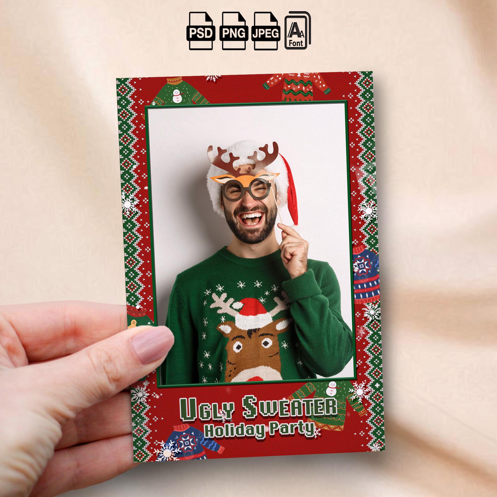 holiday sweater ugly christmas sweater mirror