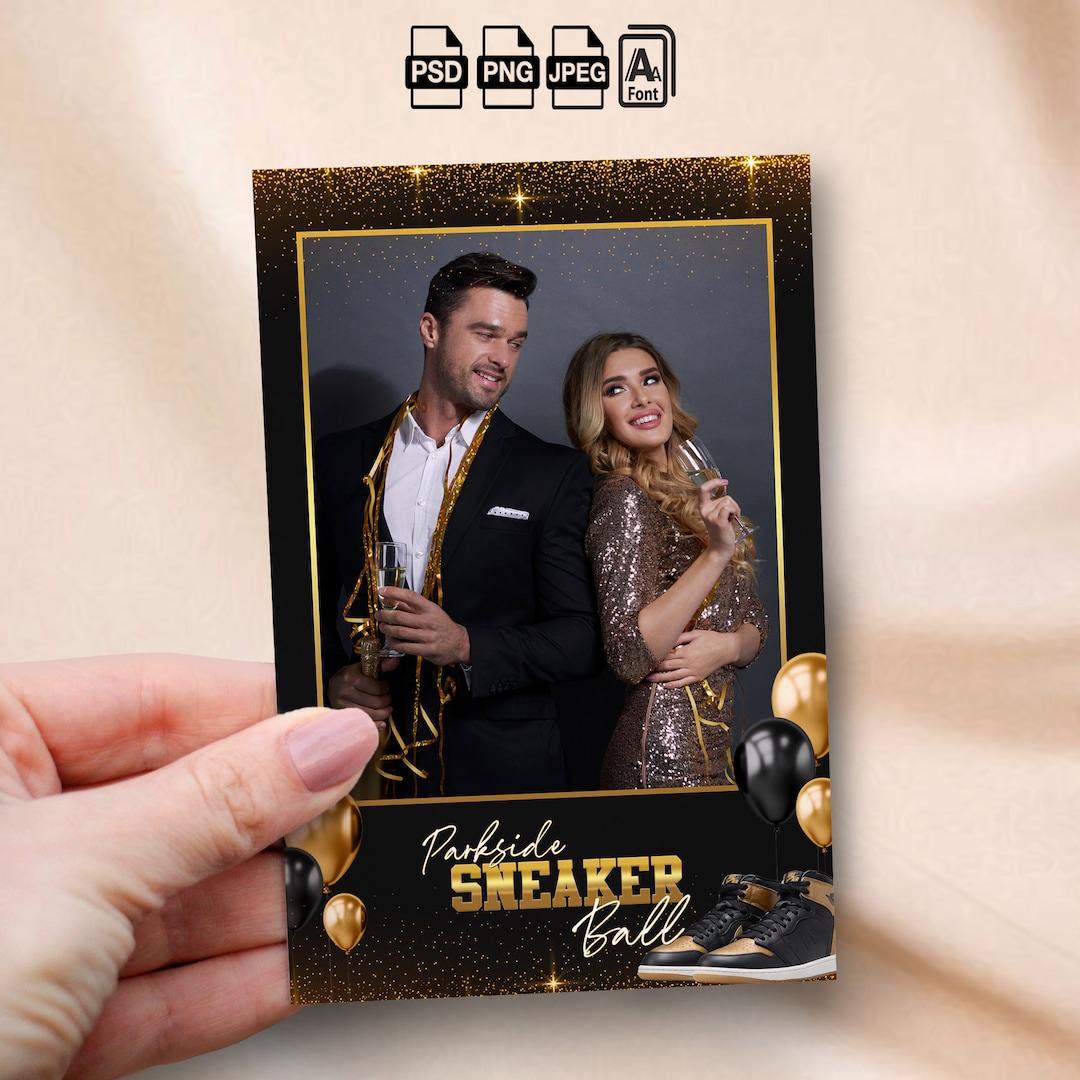 Sneaker Ball Photobooth Template Sneakers Day Party Photo Booth ...