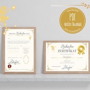 Certificado del Ratoncito Pérez y carta oficial de la Oficina de Asuntos del Ratoncito Pérez para imprimir en formato DIN A4, regalo del Ratoncito Pérez