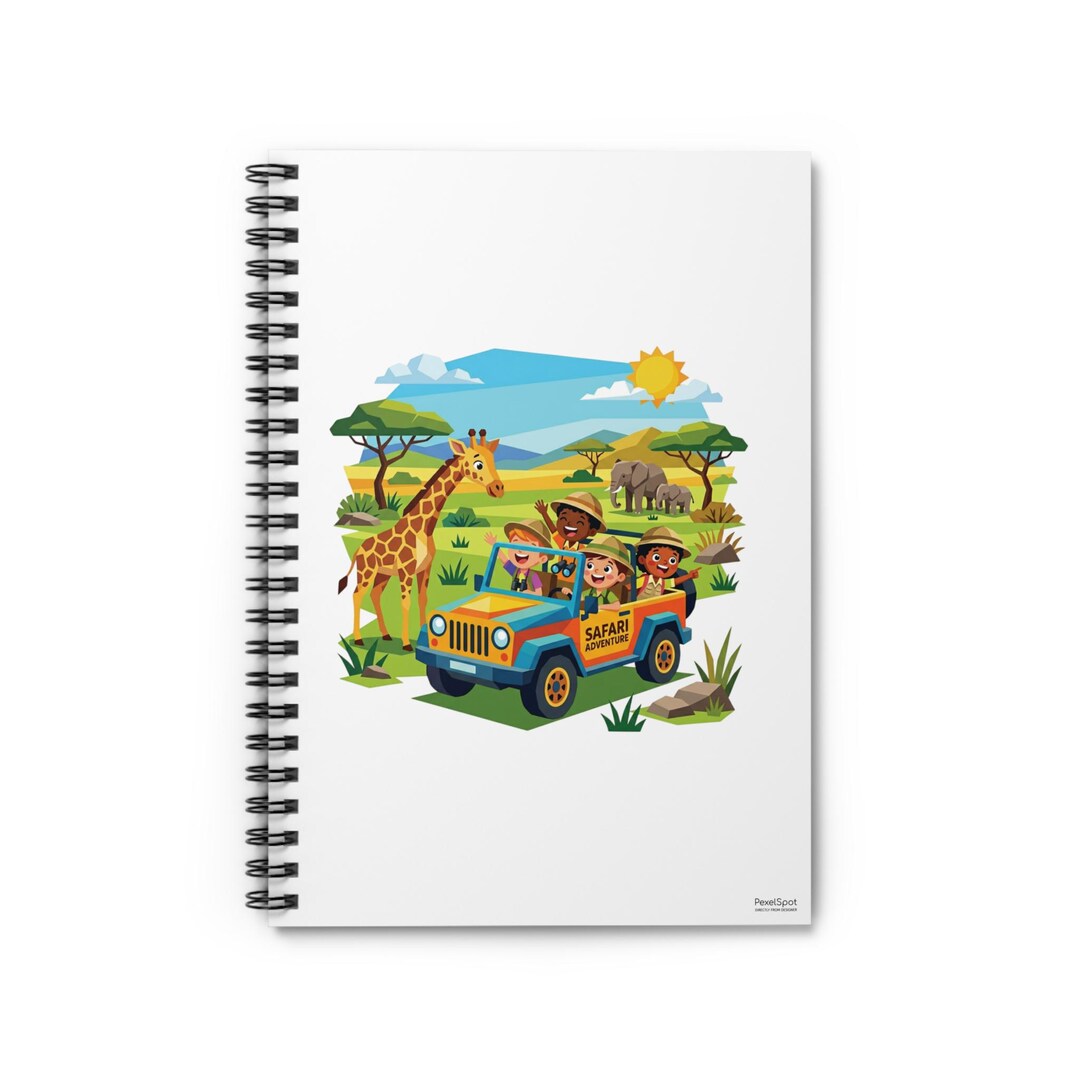 Safari Adventure Notebook | Spiral Ruled Journal - Etsy