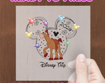 Bullseye Disney Trip 2026 Shirt, Toy Story Horse Tee, Family Vacation Sweatshirt, Disney Group T-shirt, DTF Ready to Press