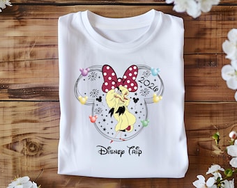 Cruella de Vil Minnie Mouse Ears Villain T-Shirt - Disney Fan Gift, Disneyland Vacation Tee, Spooky Season Top