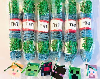 Mine Craft Inspired Custom Candy Kabob Party Favor
