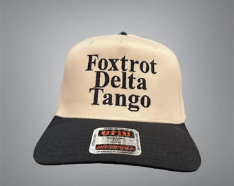 Foxtrot Delta Tango hat, FDT, Anti Trump Embroidered Hat, Impeach President Dad Hat, Subtle Anti Trump Hat, Reproductive Rights Hat,Democrat