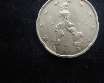 20ユーロセント硬貨、2002年、イタリア - Etsy 日本