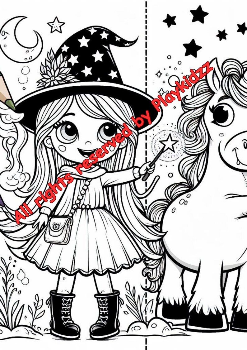 The Grateful Unicorn two Way Coloring Story E-book - Etsy