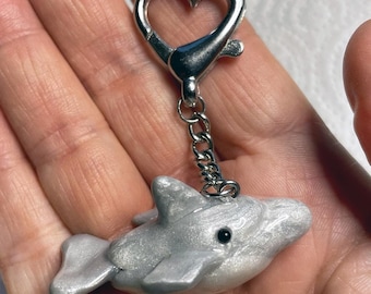 Dolphin Keychain Polymer Clay | Kawaii | Gift Phone Charm Animal Lucky Charm Taliman Totem